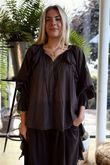 Zeta Otto Caleta Frill Top Coffee Bean /4 =